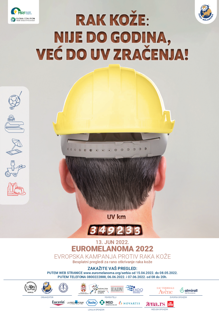 Euromelanoma 2022 Campaign Poster outdoor worker