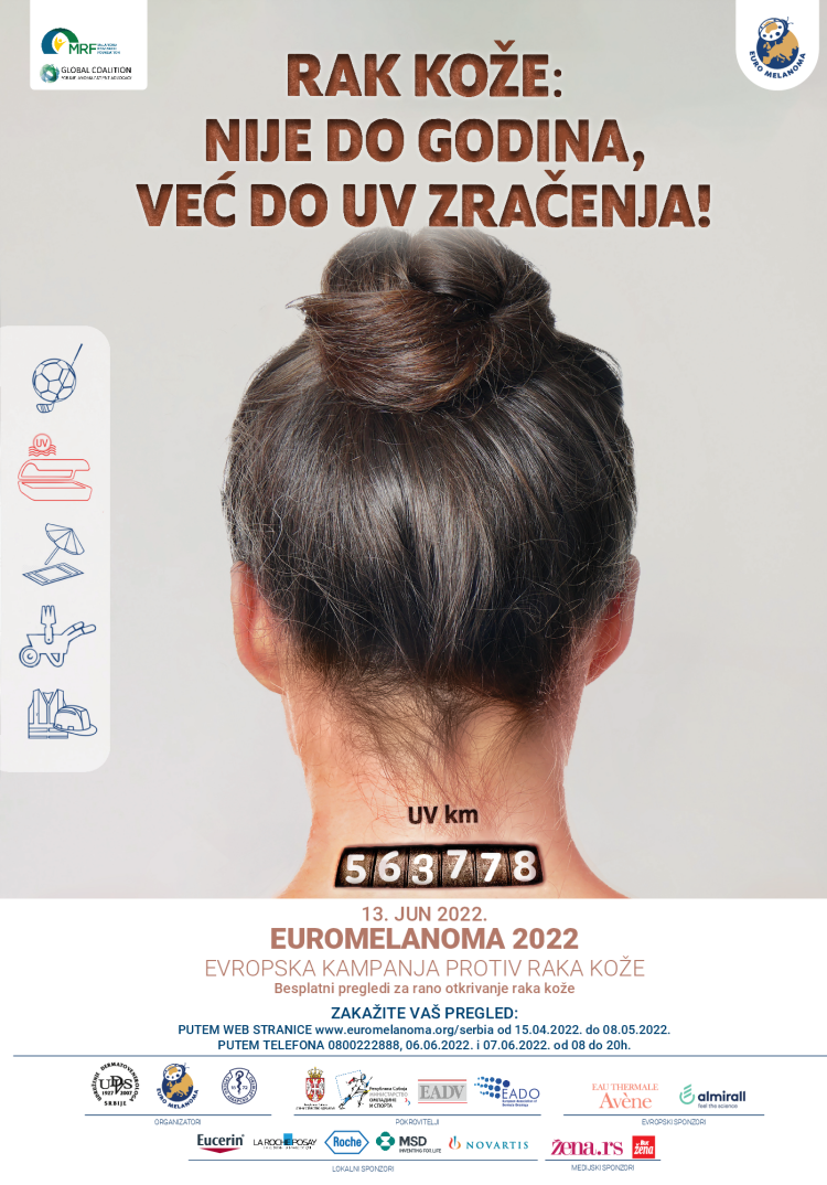 Euromelanoma 2022 Campaign Poster younger woman